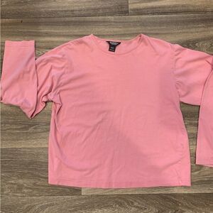 Woolrich Pink long sleeve top Size L Perfect layering piece or wear alone crop